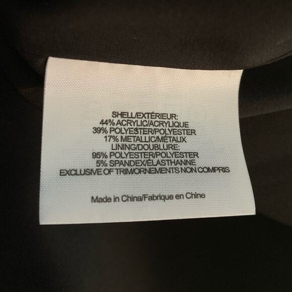 Tory Burch Metallic Gold Pencil Skirt w Black Lace Trim - Picture 13 of 16